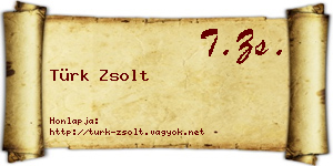 Türk Zsolt névjegykártya